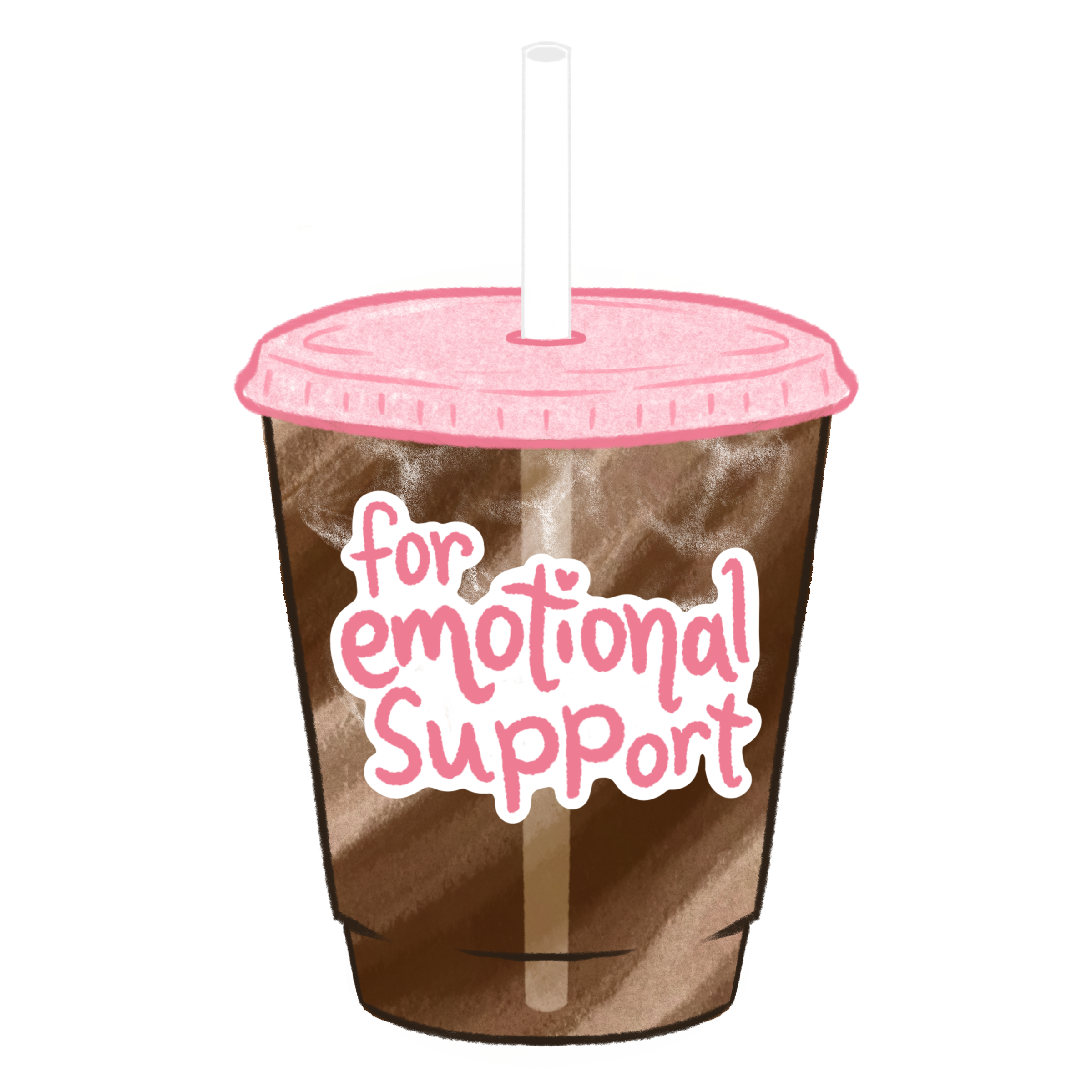 "for emotional support" sticker
