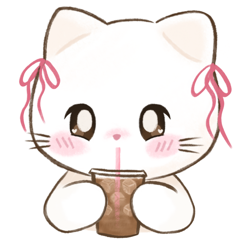 miji & iced coffee sticker