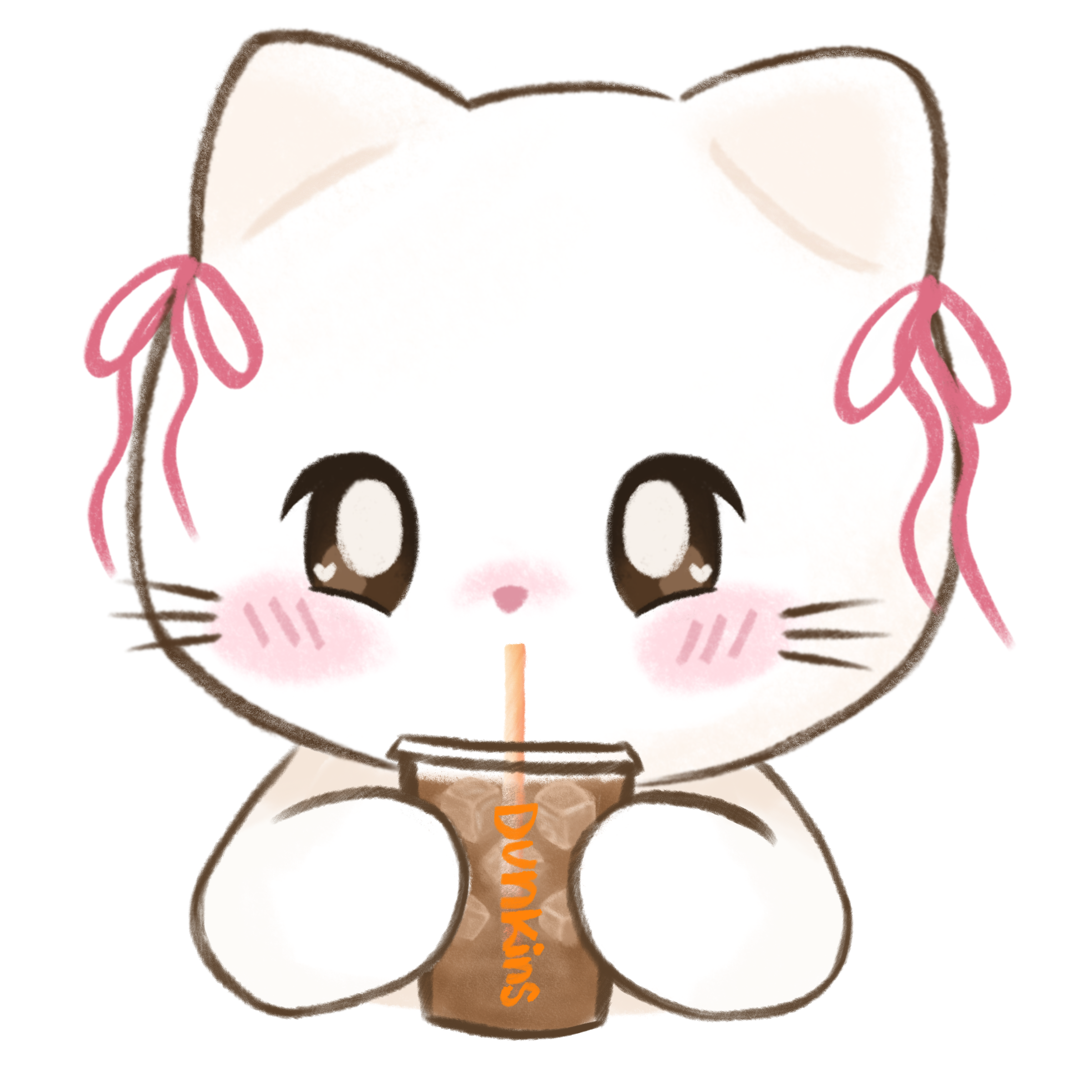 miji & iced coffee sticker