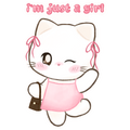 "i'm just a girl" miji sticker