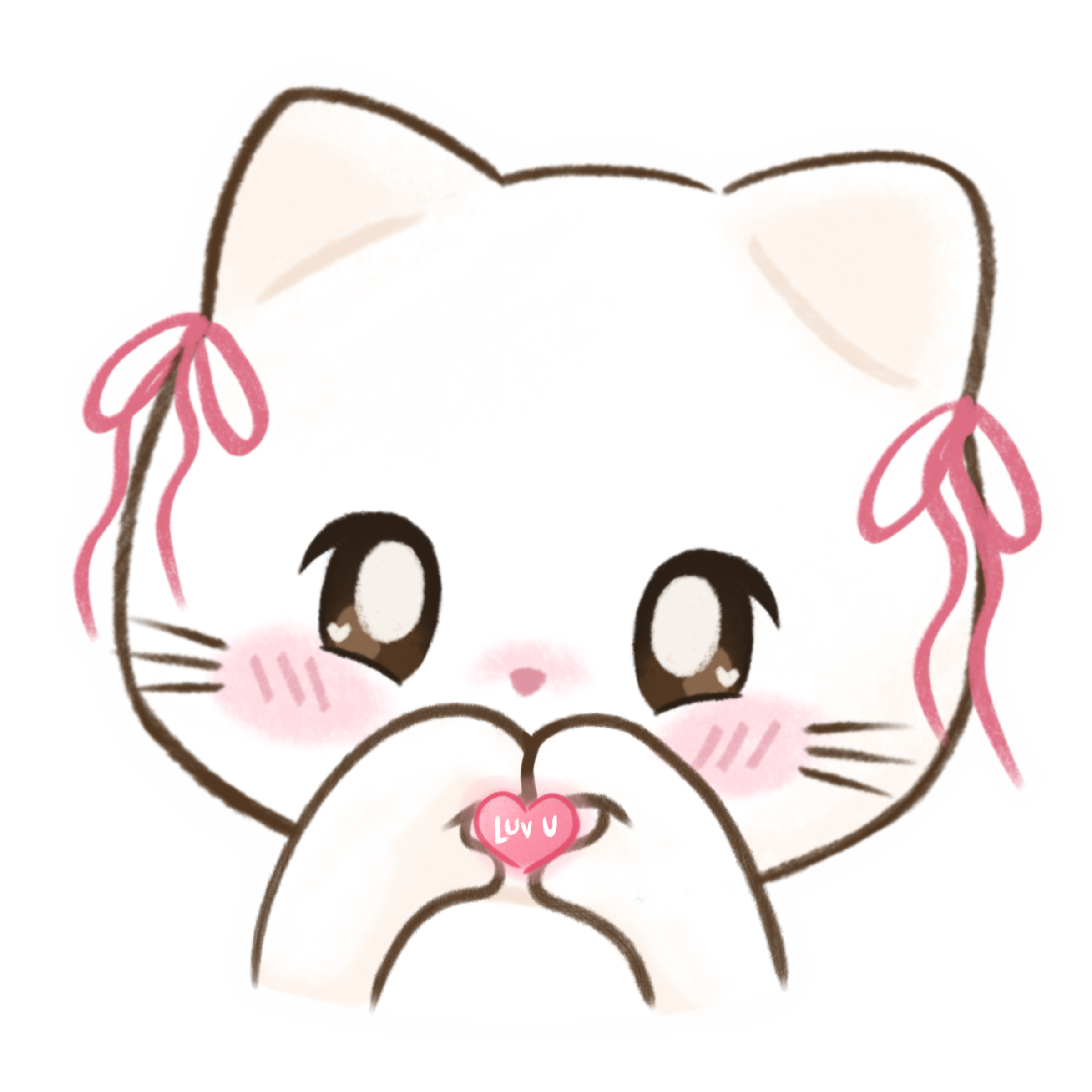 "luv u" miji sticker