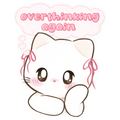 "overthinking again" miji sticker